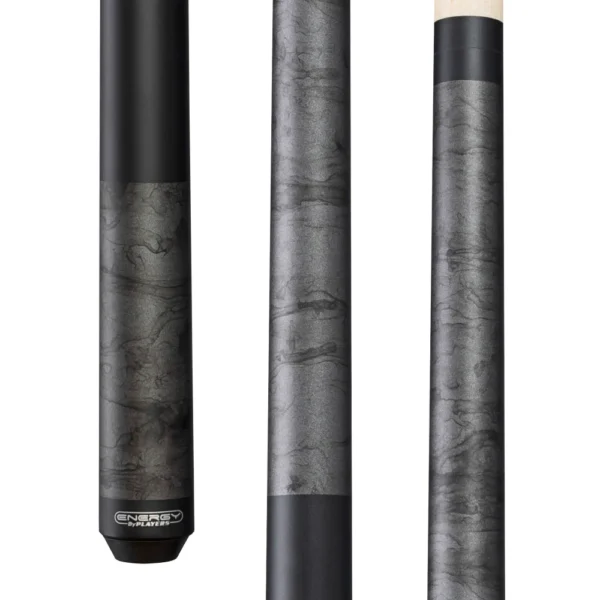 Energy by Players Matte Gunmetal Smoke Wrapless Cue