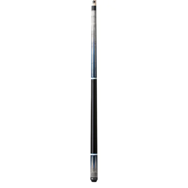 Lucasi Custom Black & Grey/Blue Wrapless Cue - Image 2