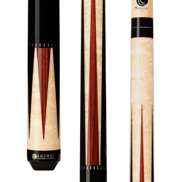 Lucasi Custom Black Onyx & Natural Birdseye/Cocobolo Wrapless Cue