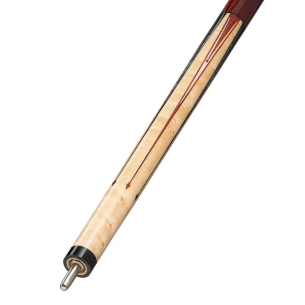 Lucasi Custom Natural Birdseye Maple & Black/White Mother of Pearl Inlays Wrapless Cue - Image 4