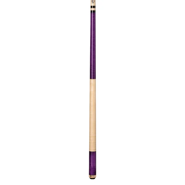 Lucasi Custom Purple Stained & Natural Birdseye Wrapless Cue - Image 2