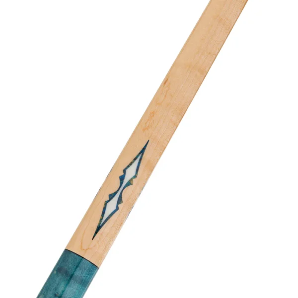 Lucasi Custom Walnut Birdseye & Aquamarine/Off-White Wrapless Cue - Image 5