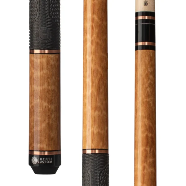 Lucasi Hybrid Apitong & Rose Gold Rings Cue with Fusion G5 Grip