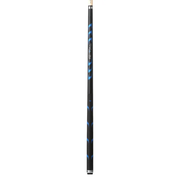 Lucasi Hybrid Rival Black & Metallic Blue Matte Finish Cue with Rival G5 Grip - Image 2