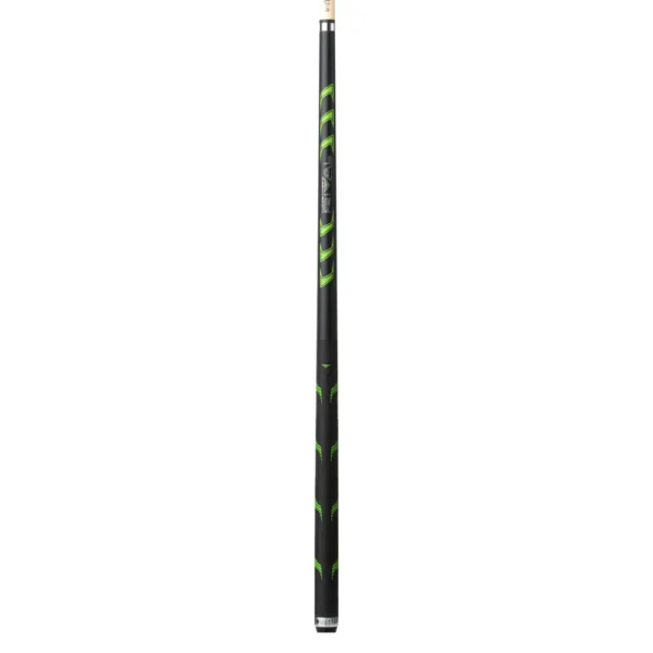 Lucasi Hybrid Rival Black & Metallic Green Matte Finish Cue with Rival G5 Grip - Image 2