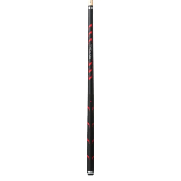 Lucasi Hybrid Rival Black & Metallic Red Matte Finish Cue with Rival G5 Grip - Image 2