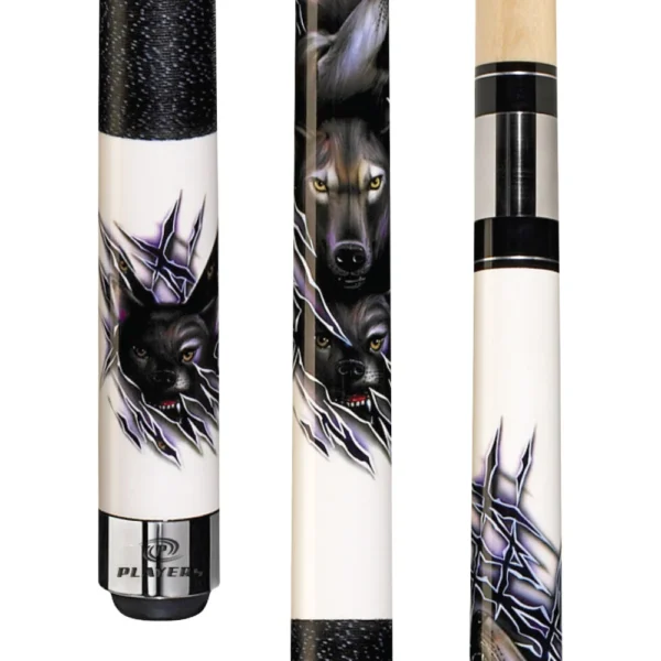 Players Artic Wolf Cue with Black Linen Wrap