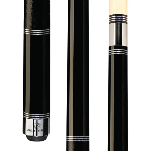 Players Black Cue with Faux Leather Wrap