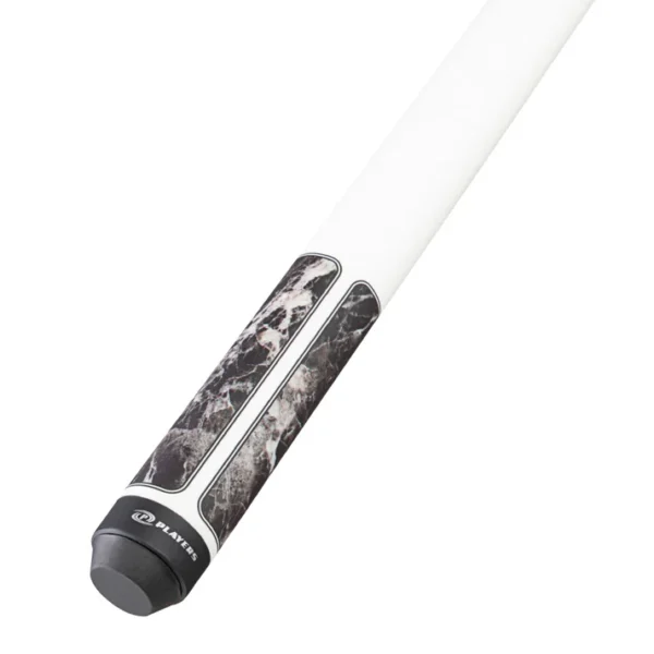 Players Brown Marble with Matte White Wrapless Cue - Image 3