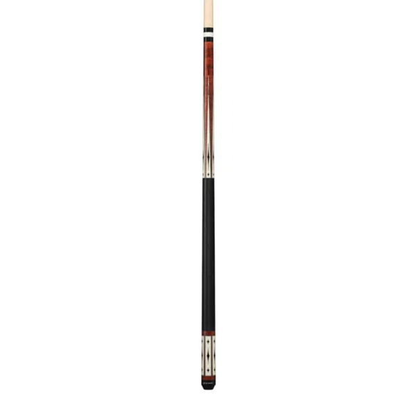 Players Curly Maple & White/Blue Diamond Cue/Black Linen Wrap - Image 3