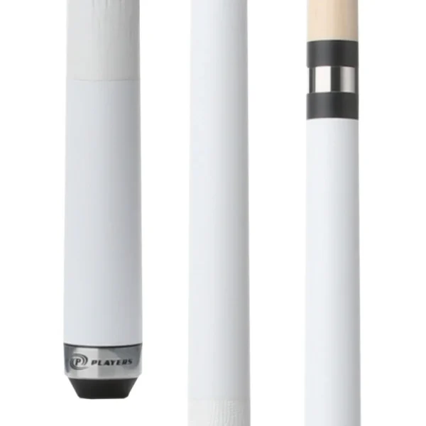 Players Dandelion White Matte Cue with Embossed Leather Wrap