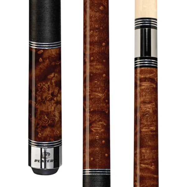 Players Nutmeg Birdseye Cue with Black Linen Wrap