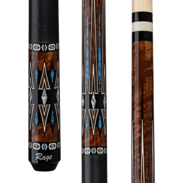 Rage Almond Central Cue with Black Linen Wrap