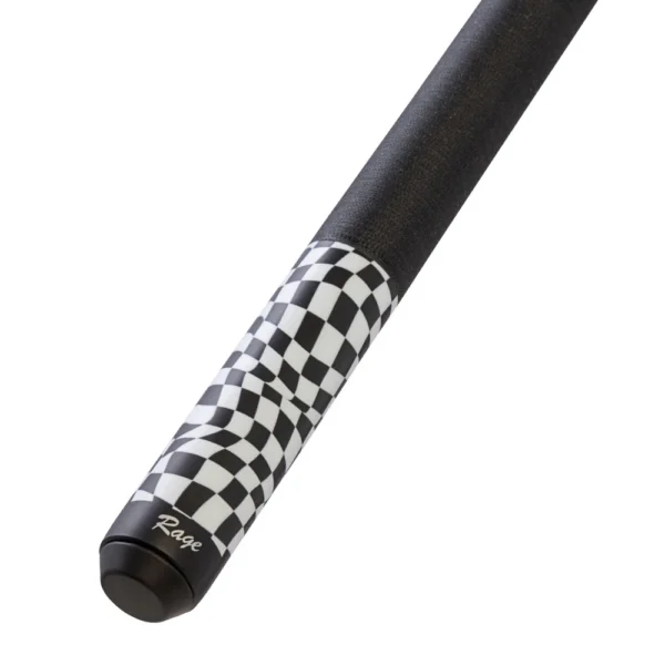 Rage Black Checker Flag Cue with Black Linen Wrap - Image 5