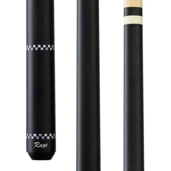 Rage Black Checkers Wrapless Cue