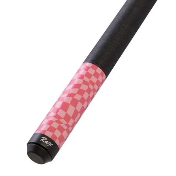 Rage Dark Fuchsia Checker Flag Cue with Black Linen Wrap - Image 3