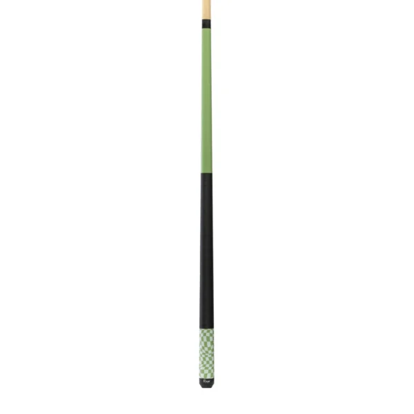 Rage Lime Green Checker Flag Cue with Black Linen Wrap - Image 3