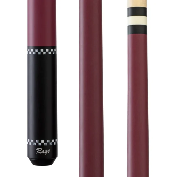 Rage Plum Red Checkers Wrapless Cue