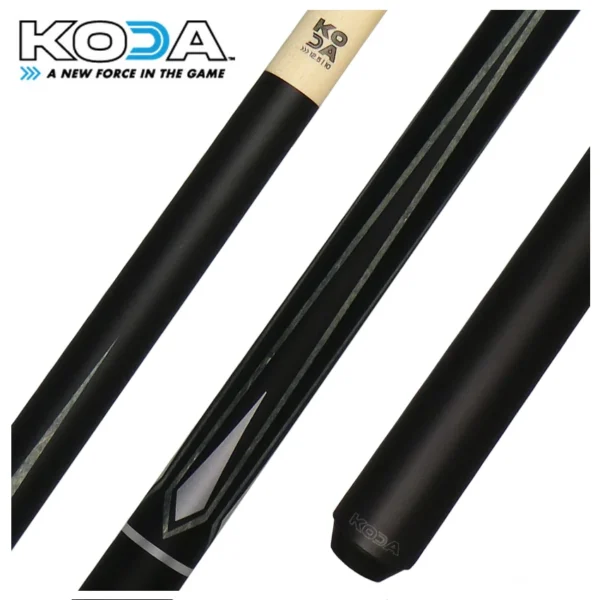 KODA Matte Black with Gray and Silver Graphic Pool Cue