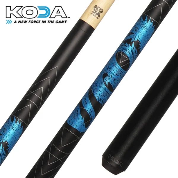 KODA Blue Dragon Graphic Pool Cue