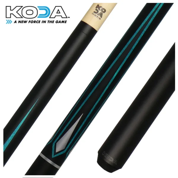 KODA Black with Blue and Silver Graphic Pool Cue