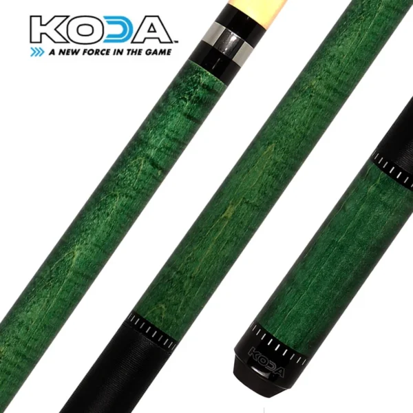 KODA Green-Stained Maple with Linen Wrap Pool Cue