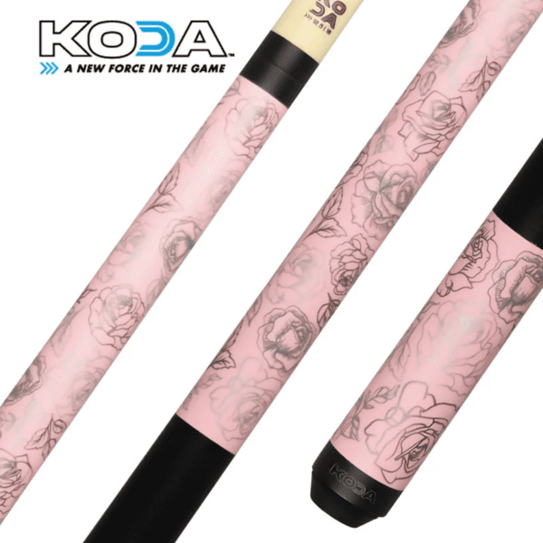 KODA Pink Rose Graphic Pool Cue